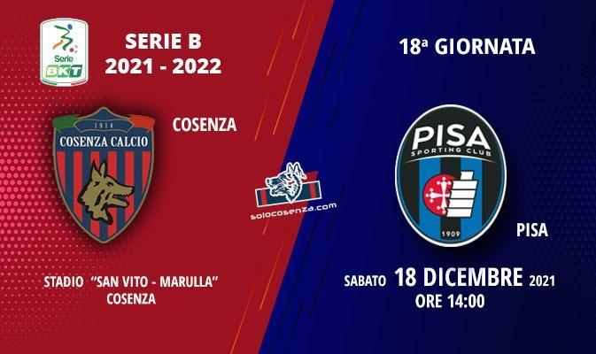 Cosenza-Pisa: tutto sul match di domani pomeriggio al “Marulla”